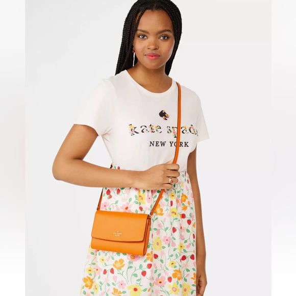 New Kate Spade Perry Leather Crossbody Turmeric Root - Picture 2 of 5